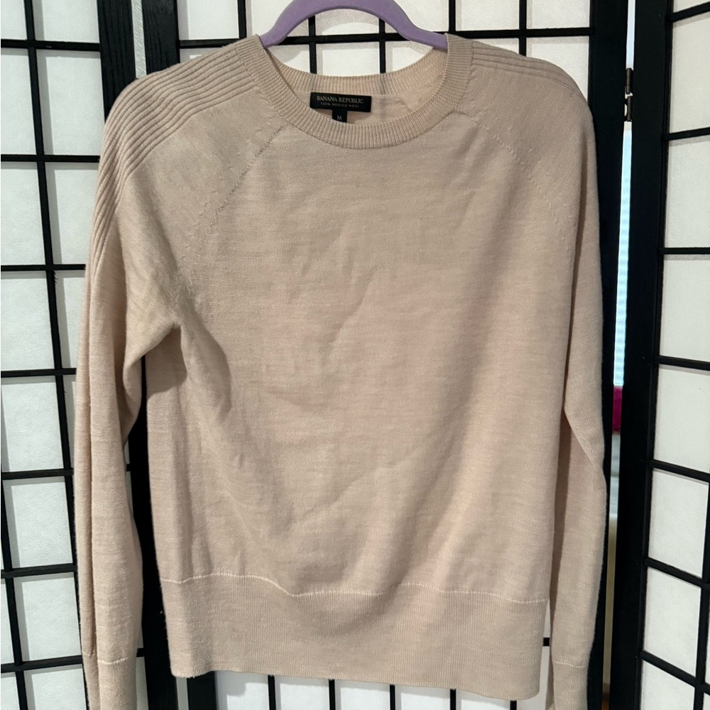 Banana Republic Beige Merino Wool Sweater